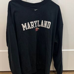 Nike Black Crewneck Sweatshirt University of Maryland Size L